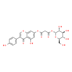 ChemSpider 2D Image | 1-O-(3-{[5-Hydroxy-3-(4-hydroxyphenyl)-4-oxo-4H-chromen-7-yl]oxy}-3-oxopropanoyl)-alpha-D-glucopyranose | C24H22O13