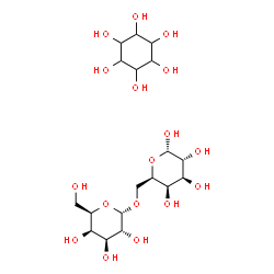 ChemSpider 2D Image | 1,2,3,4,5,6-Cyclohexanehexol - 6-O-alpha-D-galactopyranosyl-alpha-D-galactopyranose (1:1) | C18H34O17