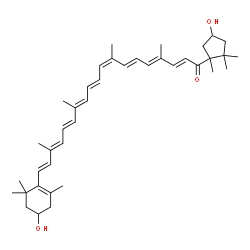 ChemSpider 2D Image | (13'cis)-3,3'-Dihydroxy-beta,kappa-caroten-6'-one | C40H56O3