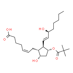 ChemSpider 2D Image | (5Z,9alpha,11alpha,13E,15S)-11-[(2,2-Dimethylpropanoyl)oxy]-9,15-dihydroxyprosta-5,13-dien-1-oic acid | C25H42O6
