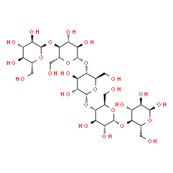 ChemSpider 2D Image | alpha-D-Glucopyranosyl-(1->4)-beta-D-glucopyranosyl-(1->4)-alpha-D-glucopyranosyl-(1->4)-alpha-D-glucopyranosyl-(1->4)-alpha-D-glucopyranose | C30H52O26