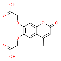 ChemSpider 2D Image | 2,2'-[(4-Methyl-2-oxo-2H-chromene-6,7-diyl)bis(oxy)]diacetic acid | C14H12O8