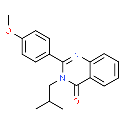 ChemSpider 2D Image | 3-Isobutyl-2-(4-methoxyphenyl)-4(3H)-quinazolinone | C19H20N2O2