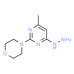 ChemSpider 2D Image | 4-(4-Hydrazino-6-methyl-2-pyrimidinyl)morpholine | C9H15N5O