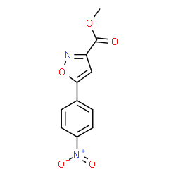 ChemSpider 2D Image | METHYL 5-(4-NITROPHENYL)ISOXAZOLE-3-CARBOXYLATE | C11H8N2O5