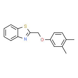 ChemSpider 2D Image | 2-[(3,4-Dimethylphenoxy)methyl]-1,3-benzothiazole | C16H15NOS