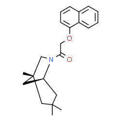 ChemSpider 2D Image | 2-(1-Naphthyloxy)-1-[(1R,5S)-1,3,3-trimethyl-6-azabicyclo[3.2.1]oct-6-yl]ethanone | C22H27NO2