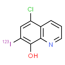 ChemSpider 2D Image | 5-Chloro-7-(~123~I)iodo-8-quinolinol | C9H5Cl123INO