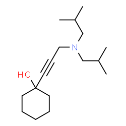 ChemSpider 2D Image | 1-[3-(Diisobutylamino)-1-propyn-1-yl]cyclohexanol | C17H31NO