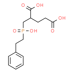 ChemSpider 2D Image | 2-{[Hydroxy(2-phenylethyl)phosphoryl]methyl}pentanedioic acid | C14H19O6P