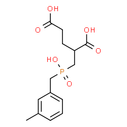 ChemSpider 2D Image | 2-{[Hydroxy(3-methylbenzyl)phosphoryl]methyl}pentanedioic acid | C14H19O6P
