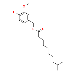 ChemSpider 2D Image | 4-Hydroxy-3-methoxybenzyl 9-methyldecanoate | C19H30O4