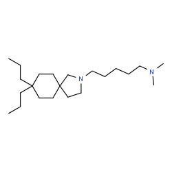 ChemSpider 2D Image | 5-(8,8-Dipropyl-2-azaspiro[4.5]dec-2-yl)-N,N-dimethyl-1-pentanamine | C22H44N2