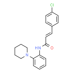ChemSpider 2D Image | (2E)-3-(4-Chlorophenyl)-N-[2-(1-piperidinyl)phenyl]acrylamide | C20H21ClN2O