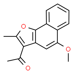 ChemSpider 2D Image | 1-(5-Methoxy-2-methylnaphtho[1,2-b]furan-3-yl)ethanone | C16H14O3