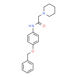 ChemSpider 2D Image | N-[4-(Benzyloxy)phenyl]-2-(1-piperidinyl)acetamide | C20H24N2O2