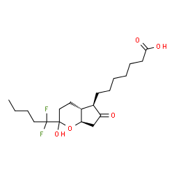 ChemSpider 2D Image | (11alpha)-16,16-Difluoro-15-hydroxy-9-oxo-11,15-epoxyprostan-1-oic acid | C20H32F2O5