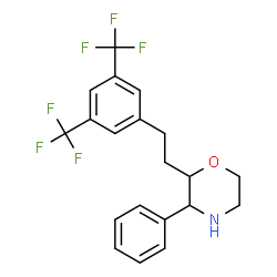 ChemSpider 2D Image | 2-{2-[3,5-Bis(trifluoromethyl)phenyl]ethyl}-3-phenylmorpholine | C20H19F6NO