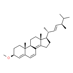 ChemSpider 2D Image | (3beta,22E)-3-Methoxyergosta-4,6,8(14),22-tetraene | C29H44O