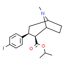 ChemSpider 2D Image | Isopropyl (2S,3S)-3-(4-iodophenyl)-8-methyl-8-azabicyclo[3.2.1]octane-2-carboxylate | C18H24INO2