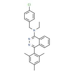 ChemSpider 2D Image | N-(4-Chlorobenzyl)-N-ethyl-4-mesityl-1-phthalazinamine | C26H26ClN3