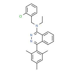 ChemSpider 2D Image | N-(2-Chlorobenzyl)-N-ethyl-4-mesityl-1-phthalazinamine | C26H26ClN3