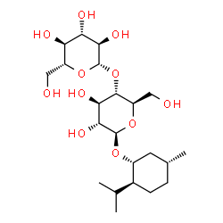 ChemSpider 2D Image | (1R,2S,5R)-2-Isopropyl-5-methylcyclohexyl 4-O-beta-D-glucopyranosyl-beta-D-glucopyranoside | C22H40O11