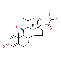 ChemSpider 2D Image | Etiprednol dicloacetate | C24H30Cl2O6