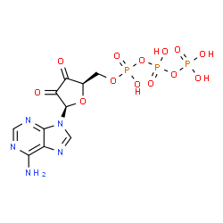 ChemSpider 2D Image | Triphosphoric acid, mono[[(2R,5R)-5-(6-amino-9H-purin-9-yl)tetrahydro-3,4-dioxo-2-furanyl]methyl] ester | C10H12N5O13P3