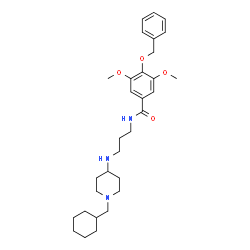 ChemSpider 2D Image | 4-(Benzyloxy)-N-(3-{[1-(cyclohexylmethyl)-4-piperidinyl]amino}propyl)-3,5-dimethoxybenzamide | C31H45N3O4