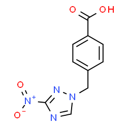ChemSpider 2D Image | 4-[(3-Nitro-1H-1,2,4-triazol-1-yl)methyl]benzoic acid | C10H8N4O4
