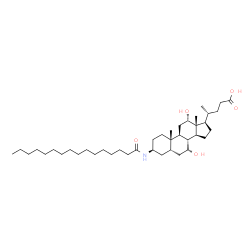 ChemSpider 2D Image | (3beta,5beta,7alpha,12alpha)-7,12-Dihydroxy-3-(palmitoylamino)cholan-24-oic acid | C40H71NO5