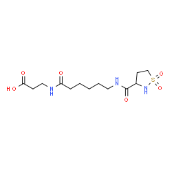 ChemSpider 2D Image | N-(6-{[(1,1-Dioxido-1,2-thiazolidin-3-yl)carbonyl]amino}hexanoyl)-beta-alanine | C13H23N3O6S