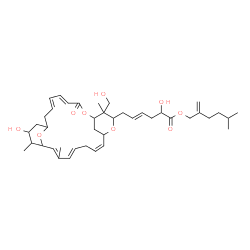 ChemSpider 2D Image | 5-Methyl-2-methylenehexyl (4E)-2-hydroxy-6-[11-hydroxy-24-(hydroxymethyl)-12,15,24-trimethyl-3-oxo-2,22,26-trioxatricyclo[19.3.1.1~9,13~]hexacosa-4,6,14,16,19-pentaen-23-yl]-4-hexenoate | C41H60O9