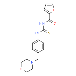 ChemSpider 2D Image | N-{[4-(4-Morpholinylmethyl)phenyl]carbamothioyl}-2-furamide | C17H19N3O3S