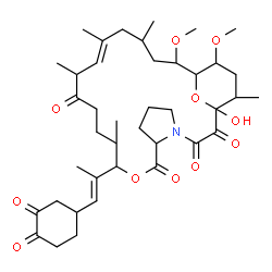 ChemSpider 2D Image | (17E)-11-[(1E)-1-(3,4-Dioxocyclohexyl)-1-propen-2-yl]-1-hydroxy-22,24-dimethoxy-12,16,18,20,26-pentamethyl-10,27-dioxa-4-azatricyclo[21.3.1.0~4,8~]heptacos-17-ene-2,3,9,15-tetrone | C40H59NO11