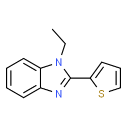 ChemSpider 2D Image | 1-Ethyl-2-(2-thienyl)-1H-benzimidazole | C13H12N2S