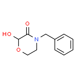 ChemSpider 2D Image | 4-Benzyl-2-hydroxy-3-morpholinone | C11H13NO3