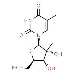 ChemSpider 2D Image | 5-Methyl-2'-C-methyluridine | C11H16N2O6