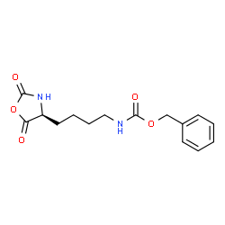 ChemSpider 2D Image | (S)-Benzyl (4-(2,5-dioxooxazolidin-4-yl)butyl)carbamate | C15H18N2O5