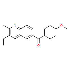 ChemSpider 2D Image | (3-Ethyl-2-methyl-6-quinolinyl)(4-methoxycyclohexyl)methanone | C20H25NO2
