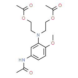 ChemSpider 2D Image | N-[3-[Bis[2-(acetyloxy)ethyl]amino]-4-methoxyphenyl]acetamide | C17H24N2O6