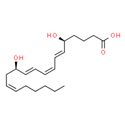 ChemSpider 2D Image | Delta(6)-trans,Delta(8)-cis-leukotriene B4 | C20H32O4