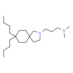 ChemSpider 2D Image | 3-(8,8-Dibutyl-2-azaspiro[4.5]dec-2-yl)-N,N-dimethyl-1-propanamine | C22H44N2