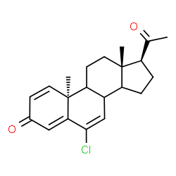 ChemSpider 2D Image | (8xi,9xi,10alpha,14xi)-6-Chloropregna-1,4,6-triene-3,20-dione | C21H25ClO2