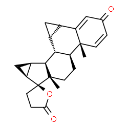 ChemSpider 2D Image | (5aR,5bS,7aS,8S,8aS,9aS,9bS,9cR,9dR)-5a,7a-Dimethyl-1,1a,5b,6,7,7a,8a,9,9a,9b,9c,9d-dodecahydro-3'H-spiro[cyclopropa[4,5]cyclopenta[1,2-a]cyclopropa[l]phenanthrene-8,2'-furan]-3,5'(4'H,5aH)-dione | C24H28O3