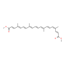 ChemSpider 2D Image | Dimethyl (2E,4Z,6E,8E,10E,12E,14E,16E,18E)-4,8,13,17-tetramethyl-2,4,6,8,10,12,14,16,18-icosanonaenedioate | C26H32O4