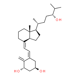 ChemSpider 2D Image | (1S,3R,5Z,7Z,24R)-9,10-Secocholesta-5,7,10-triene-1,3,24-triol | C27H44O3