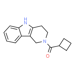 ChemSpider 2D Image | Cyclobutyl(1,3,4,5-tetrahydro-2H-pyrido[4,3-b]indol-2-yl)methanone | C16H18N2O