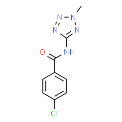 ChemSpider 2D Image | 4-Chloro-N-(2-methyl-2H-tetrazol-5-yl)benzamide | C9H8ClN5O